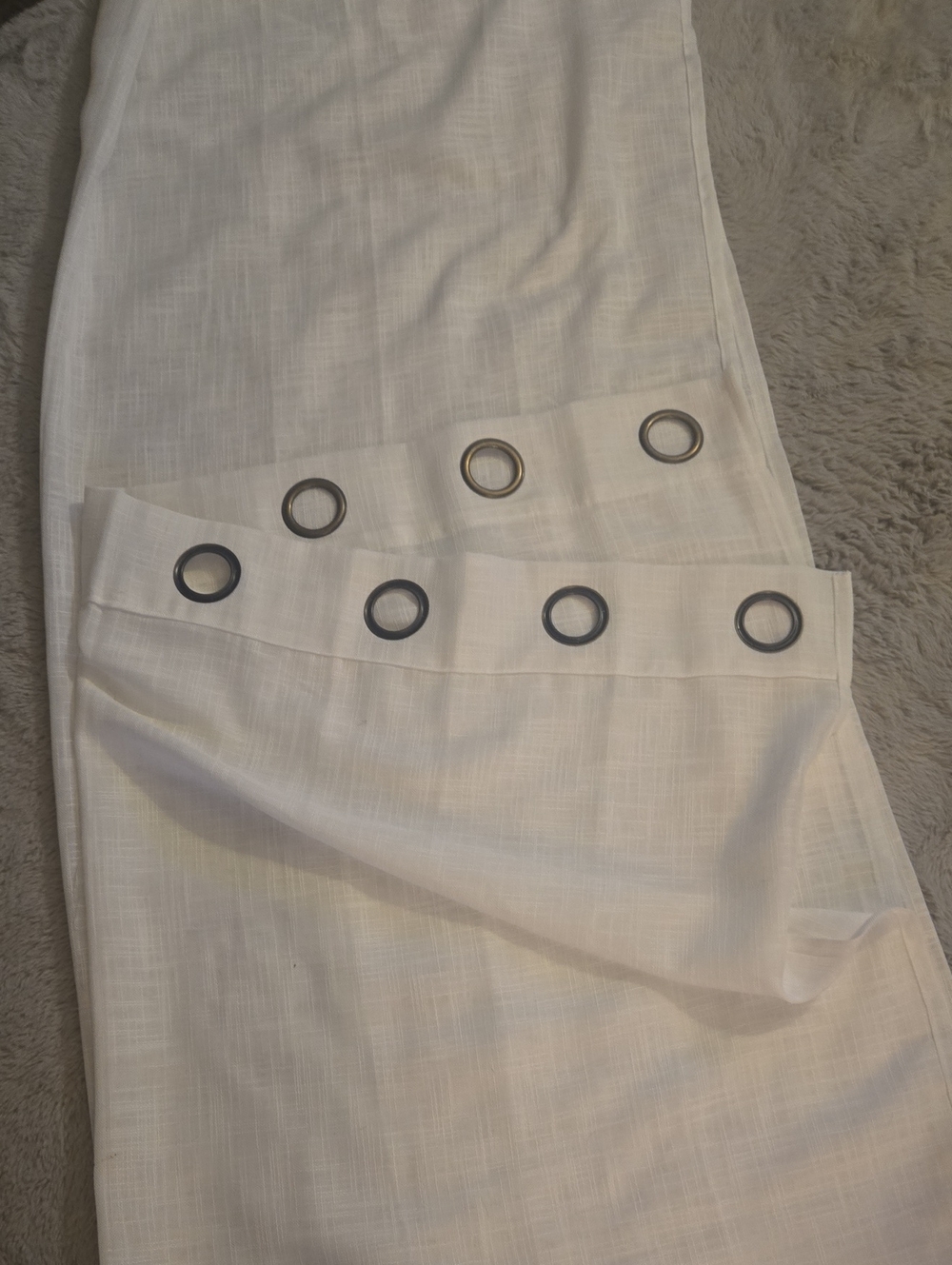 White Semi Sheer Curtain Panels.
